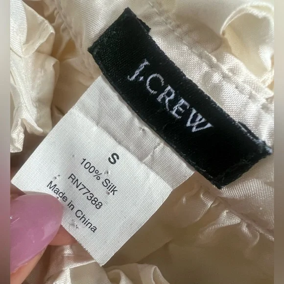 J. Crew Ivory Silk Blouse - Picture 4 of 8